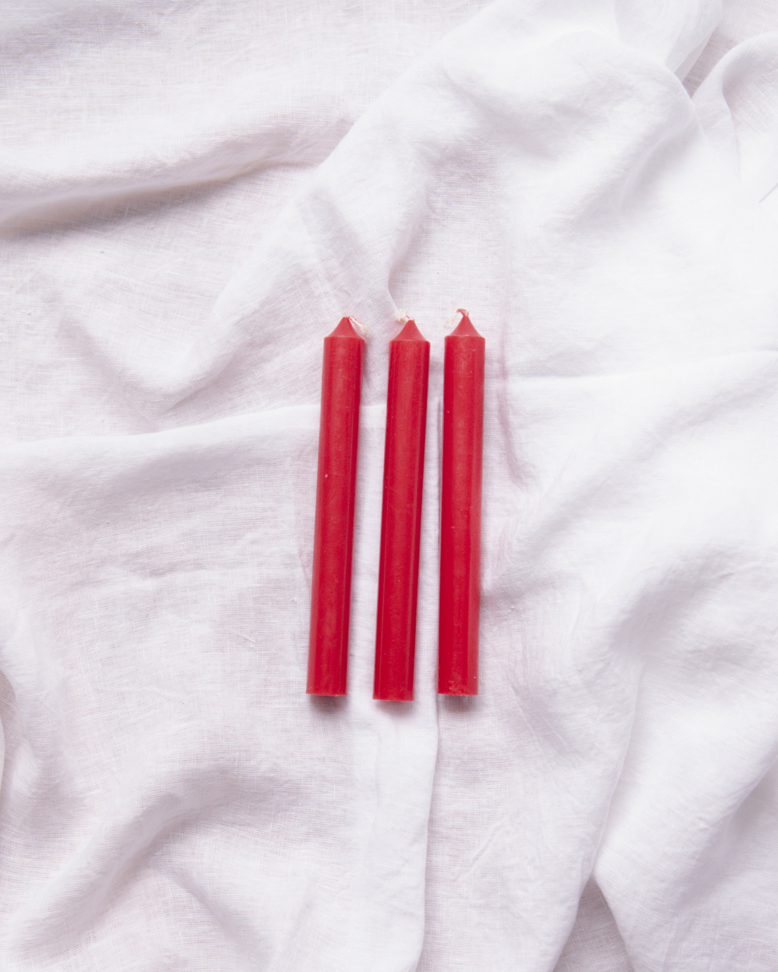 Bougie droite rouge x12