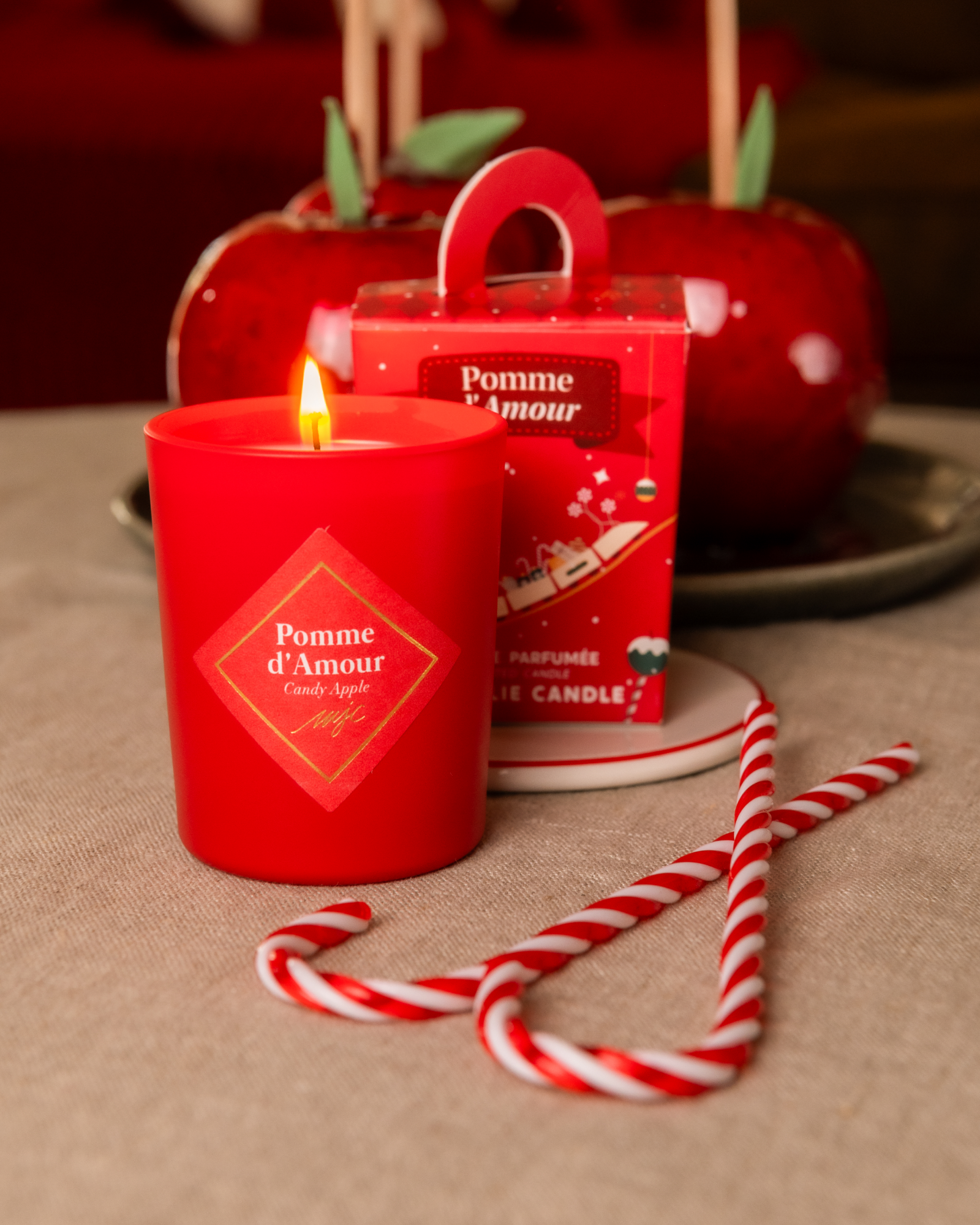 Petite bougie Pomme d'Amour